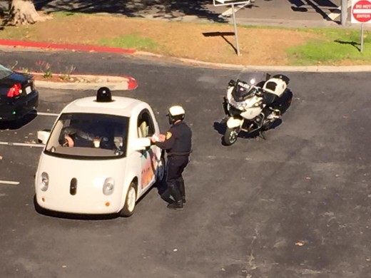 Google’s self driving car get’s pulled over
